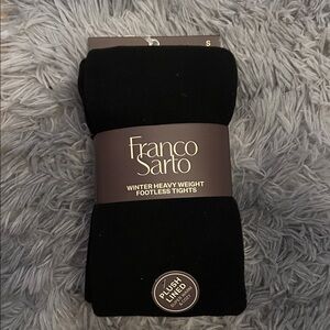 Franco Sarto Black Winter Footless Tights